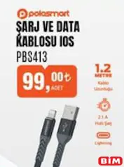 POLOSMART ŞARJ VE DATA KABLOSU IOS PBS413